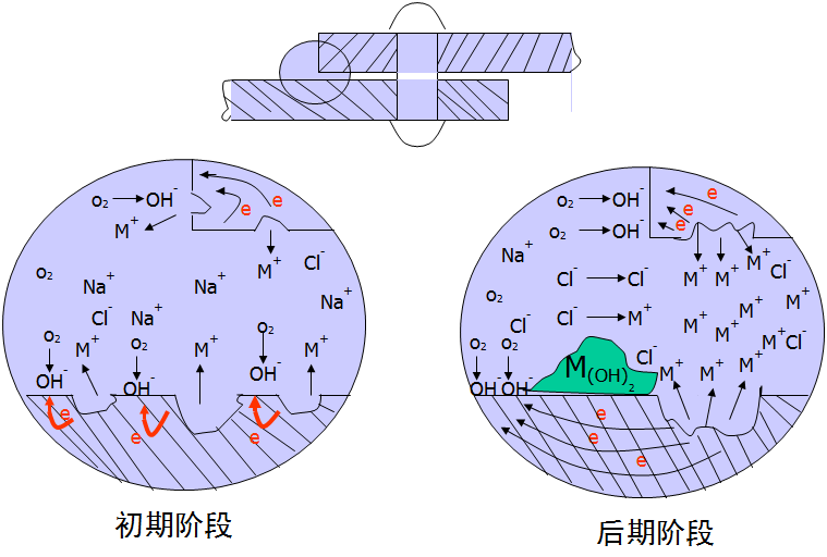 形成閉塞電池內(nèi)的自催化溶解過程